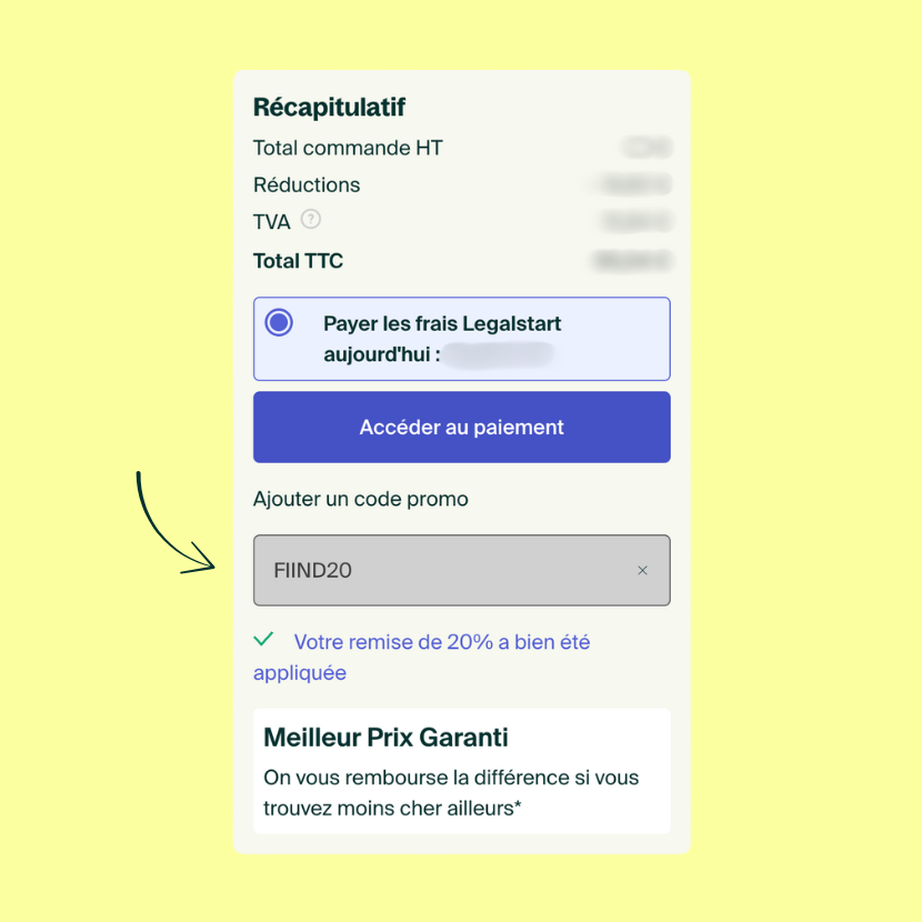 Conditions d'utilisation de notre partenariat avec Legalstart