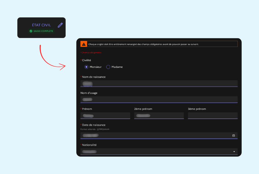 Formulaire état civil EAPS - Fiind Sport