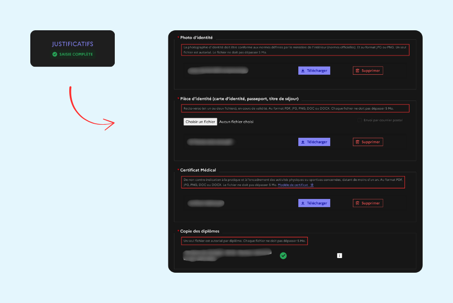 Transmettre ses justificatifs EAPS - Fiind Sport